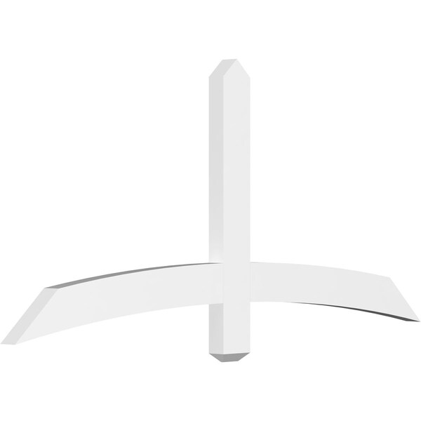 Ekena Millwork Bellingham Architectural Grade PVC Gable Bracket, 60"W x 27 1/2"H x 2"D x 4"F, 11/12 Pitch GBP060X28X0204BEL00 - main